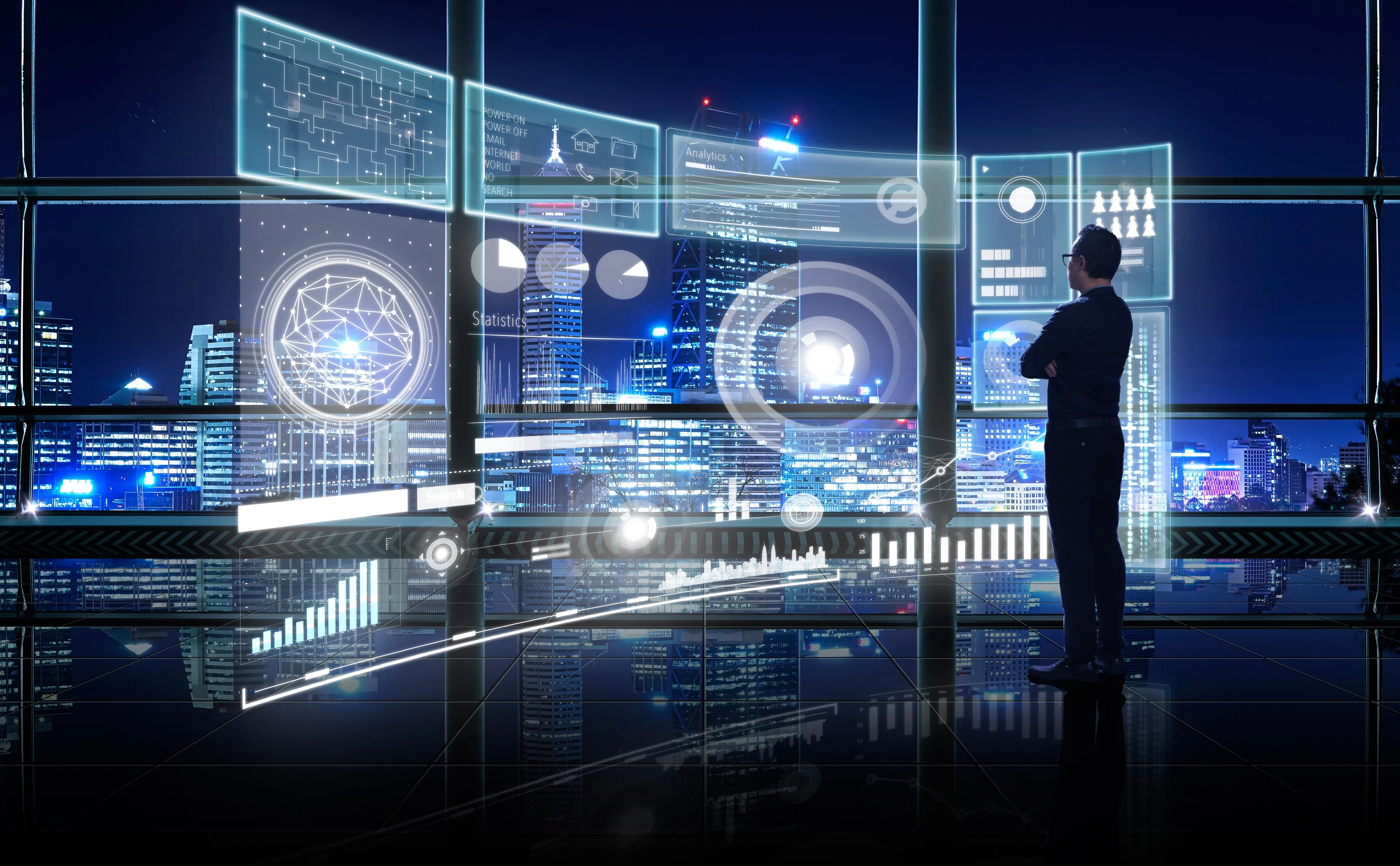 Industrial digital transformation dashboard showing OT data flowing into enterprise reporting
